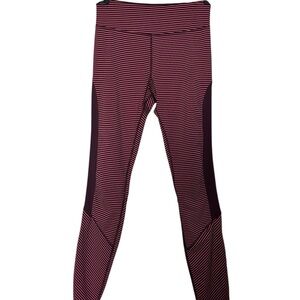 Kyodan Pink and Burgundy Striped Leggings